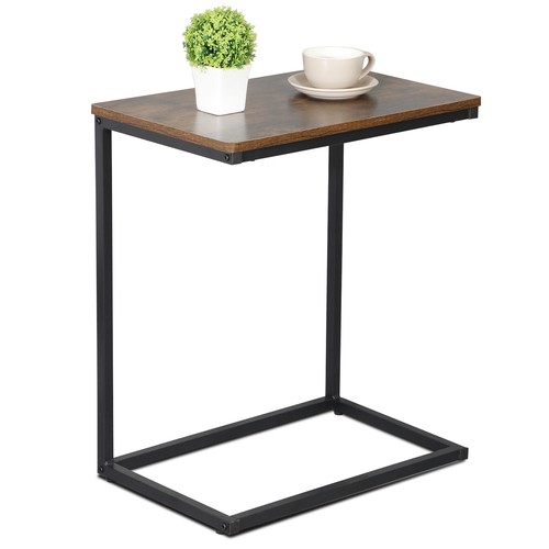 Shaped end table sofa - c-shaped, side