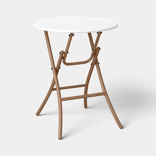 Steel round french cafe - steel,