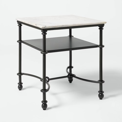 Metal and marble - metal, table