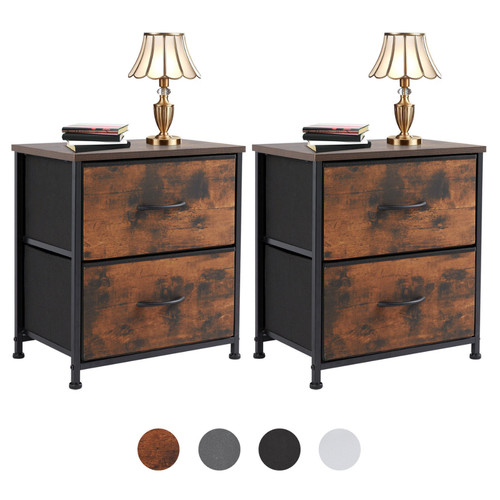 2pcs nightstand end - 2pcs, side