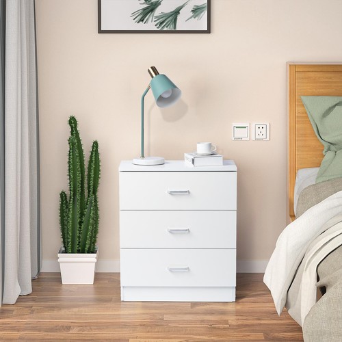 Wooden nightstand with - with, 3