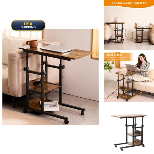 Rolling shaped end table - c,